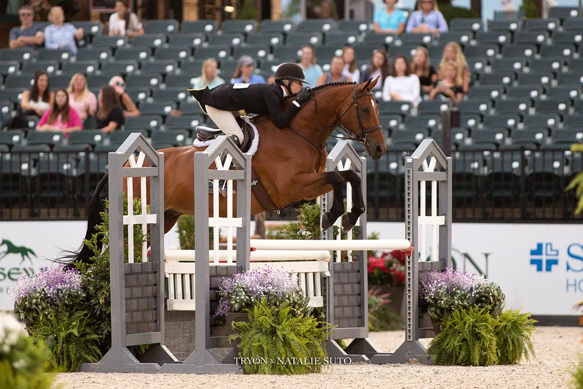 Bruno competing as part of the Charming Bay Farm program